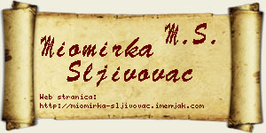 Miomirka Šljivovac vizit kartica